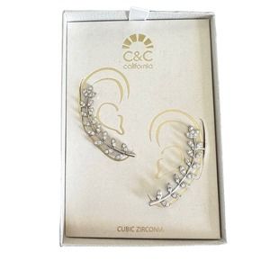 C&C California Silver Cubic Zirconia Earrings